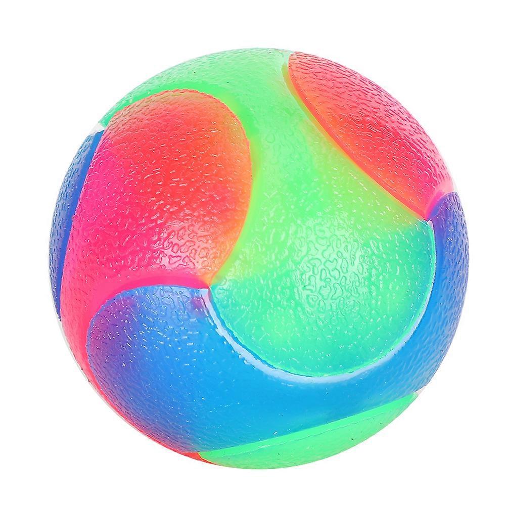 Pet Shining Dog Chew Ball Rubber Colorful Bite Resistant Grind Tooth Educational Toy