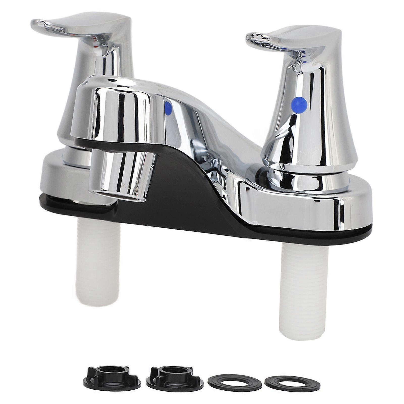 RV Water Faucet Rotatable Chrome Plated Hot and Cold Bathroom Faucet for Motorhomes Travel Trailers Yachts Boats MK1684
