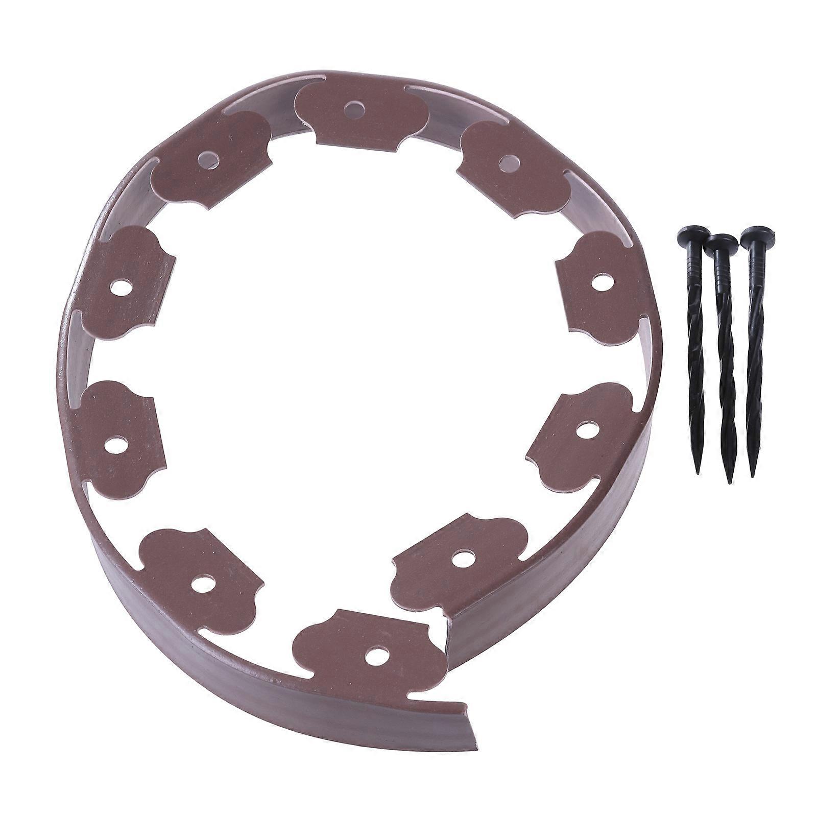 Landscaping Binding Edging Fence Border Flower Gardens Lawn Stone Isolation Path Barrier Patios Greening Isolation Belt  brown 5cm