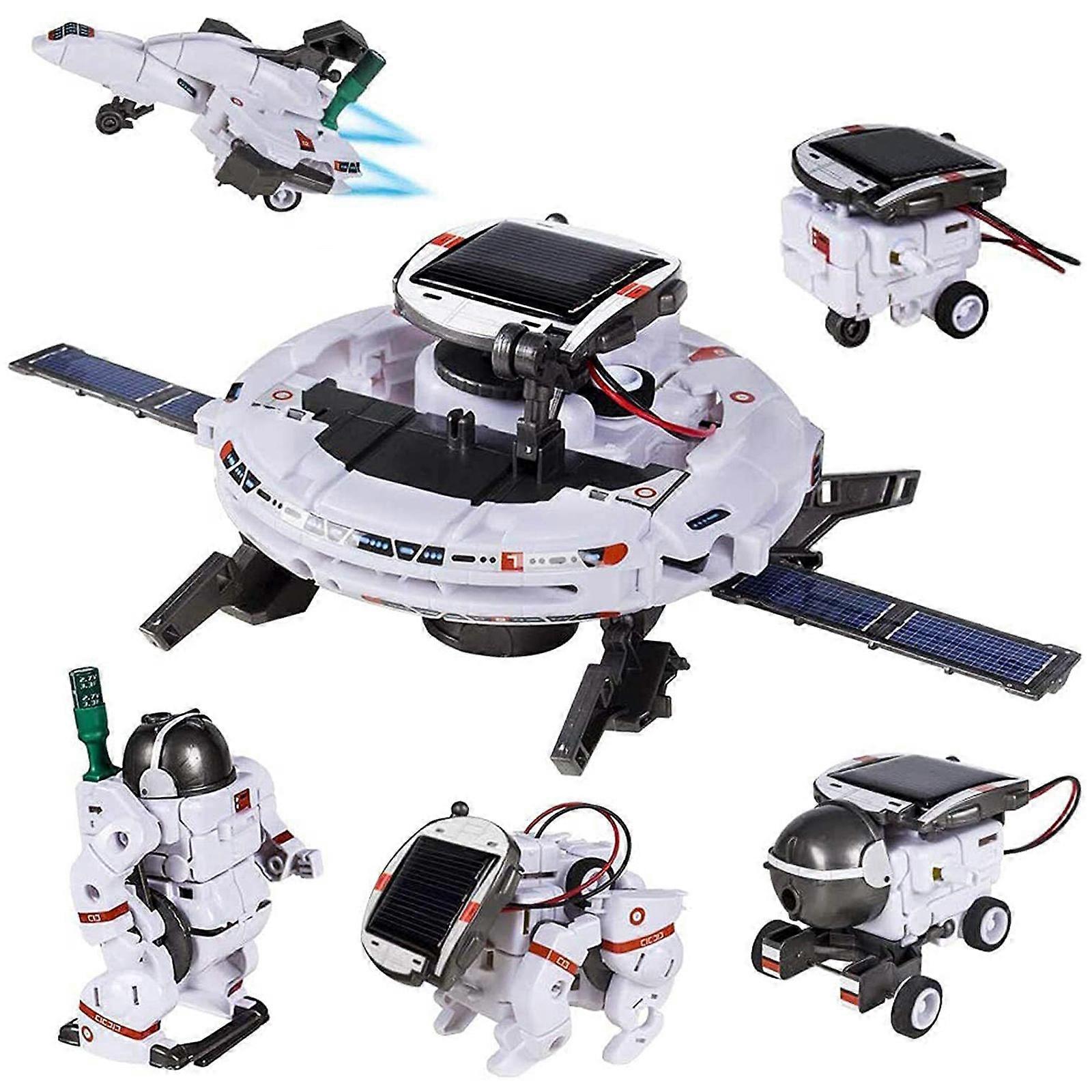 DIY 6 in 1 Solar Robot Toy Kit STEM Educational Learning Gift