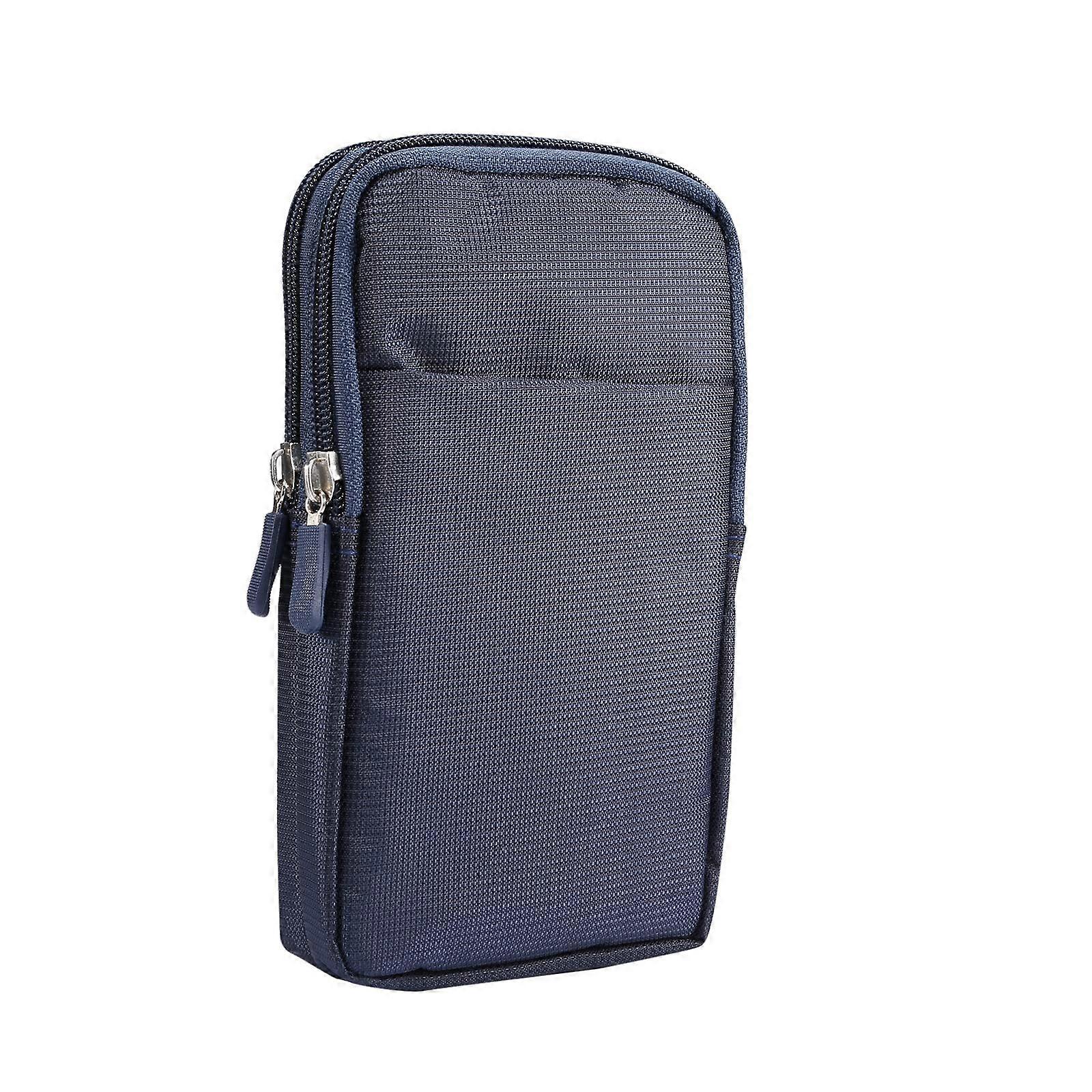 Mobile Phone Waist Bag with Belt Clip, Waterproof Portable Storage for iPhone and Android, Adjustable Size, Black Color