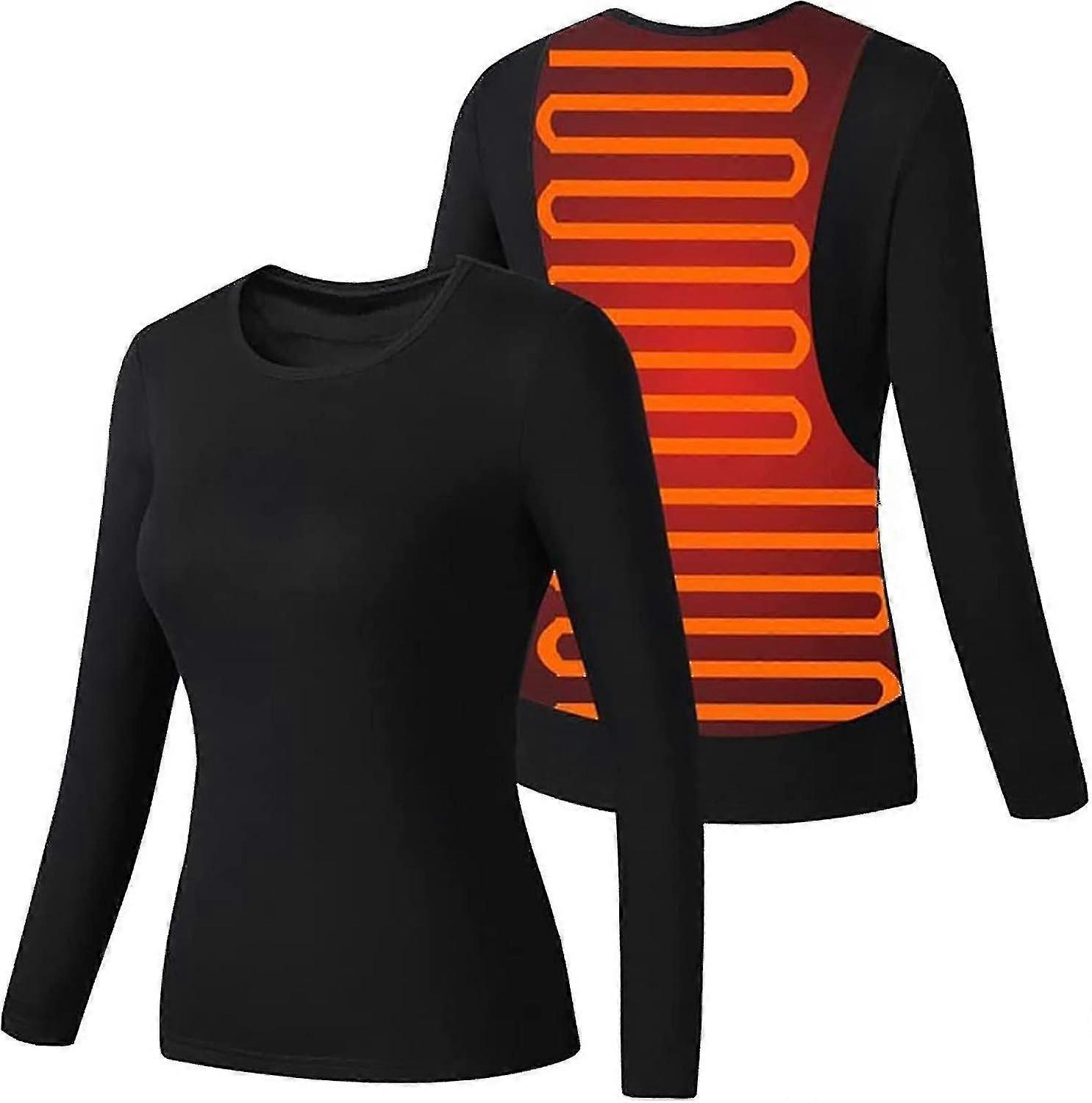 USB Electric Heated Thermal Underwear, Washable Base Layer Top