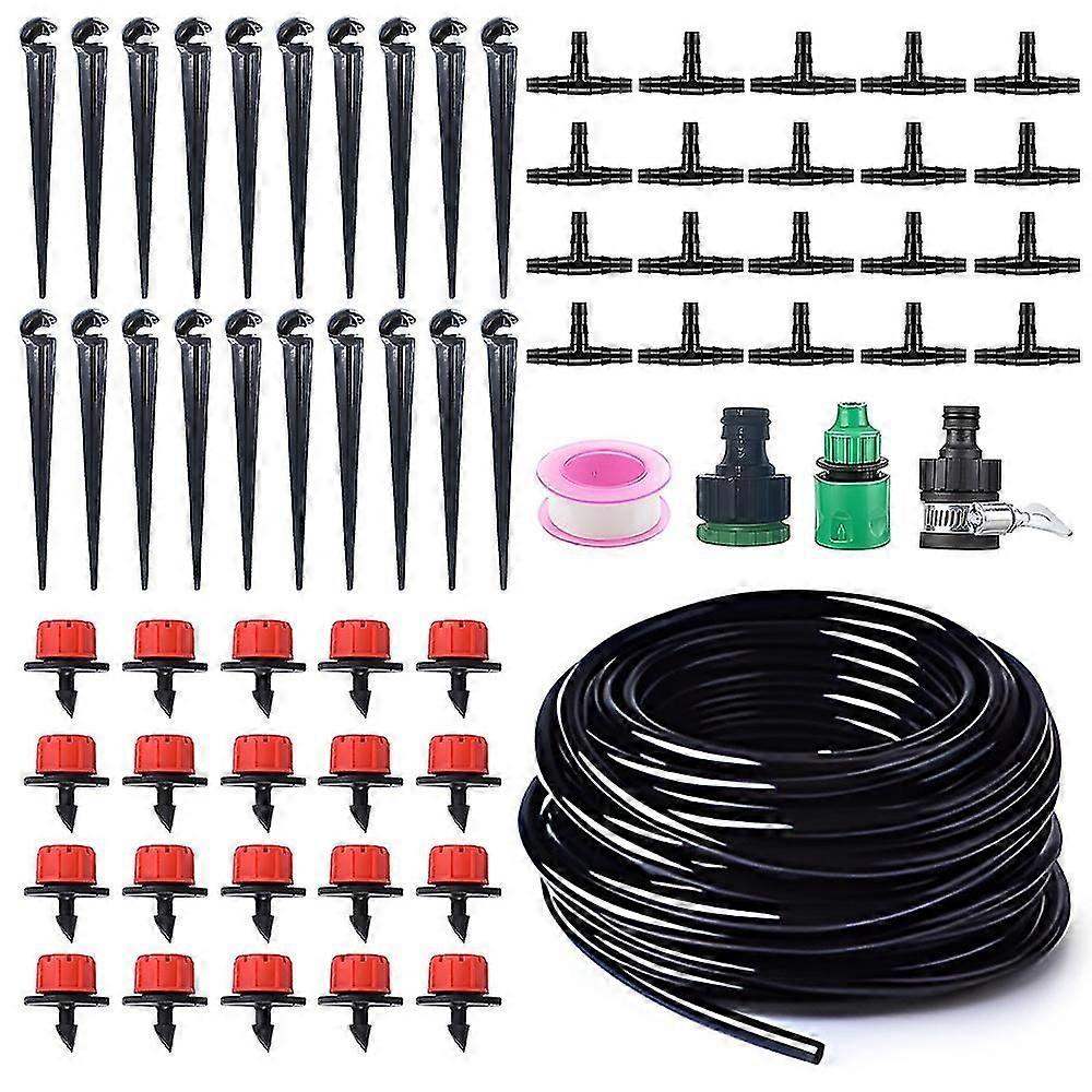 Drip Irrigation System Kit - 49FT Automatic Irrigation System Patio Misting Plant Watering System wi