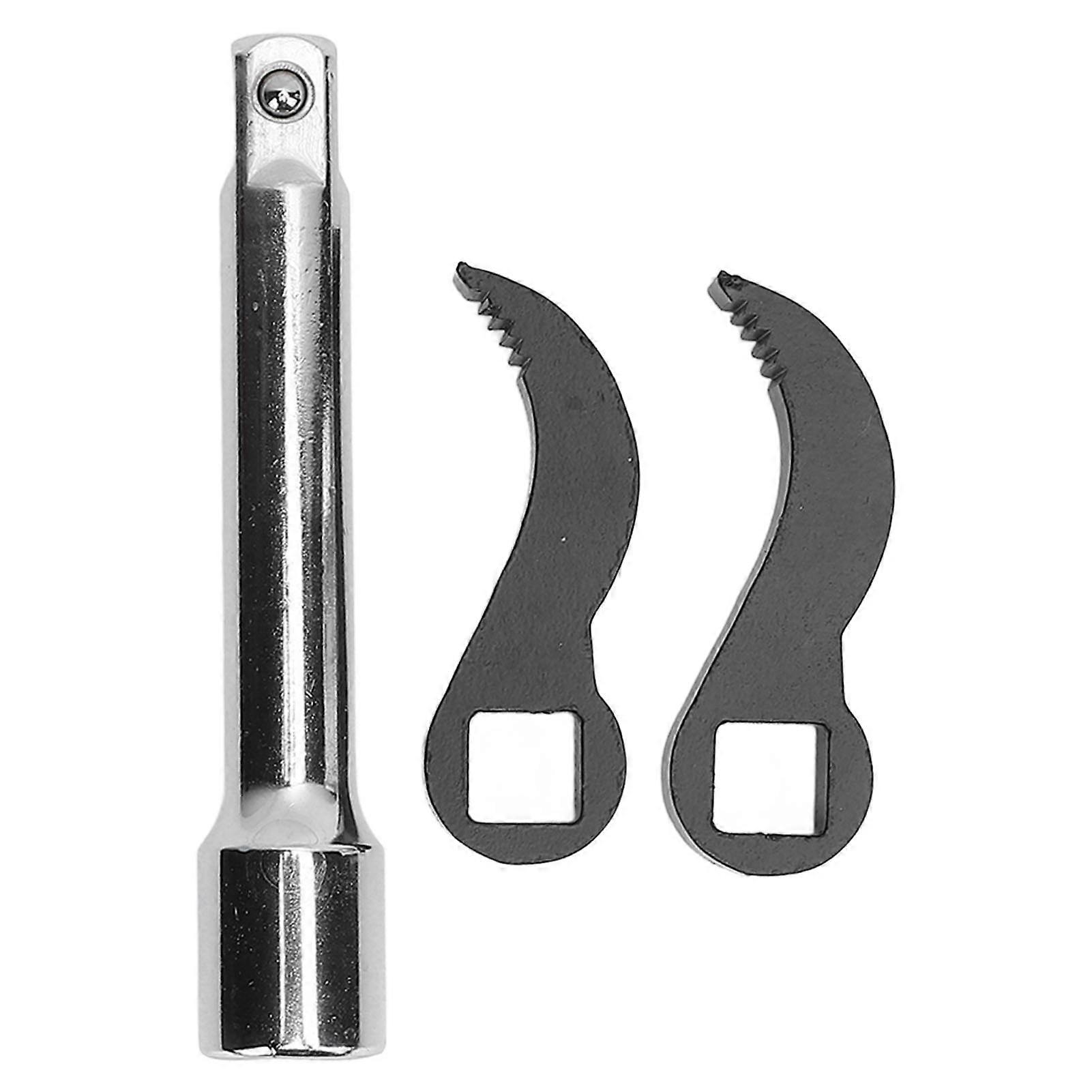 3 Pcs Set Pry Bar Wrench Adaptor Head 1/2 Inch Drive Square Crowbar Adapter Head Tool and Extension Rod