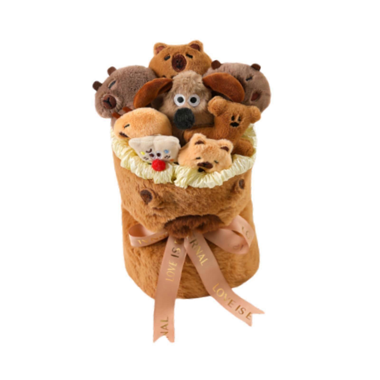 Capybara Plüsch Blumenstrauß Kreatives Kuscheltier für Freundinnen Geschenke Basic