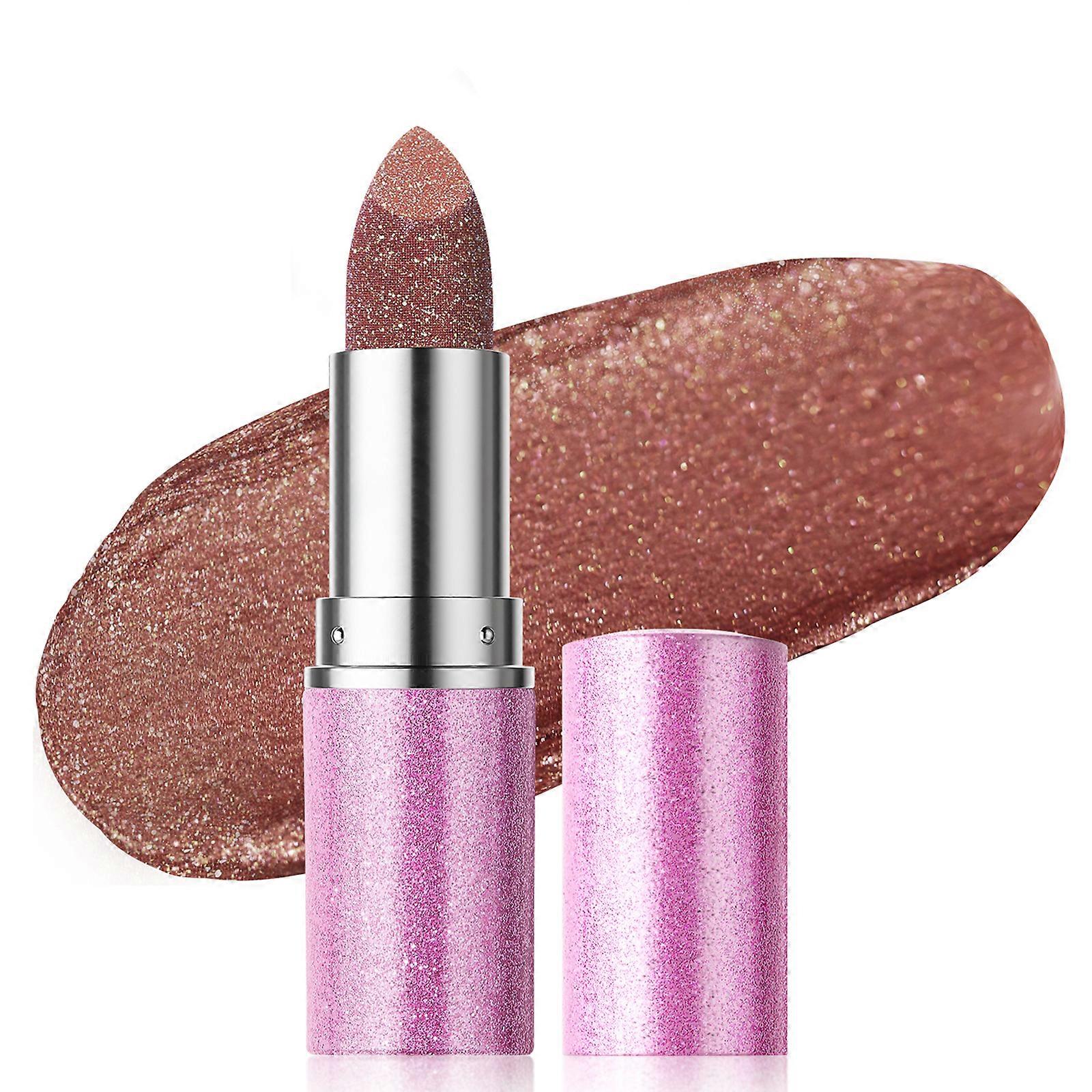 Sparkling Highly Pigment Lip Gloss Stain Gothic Glitters Lip Gloss Full Coverage Matte Lipstick for Girls and Women 06