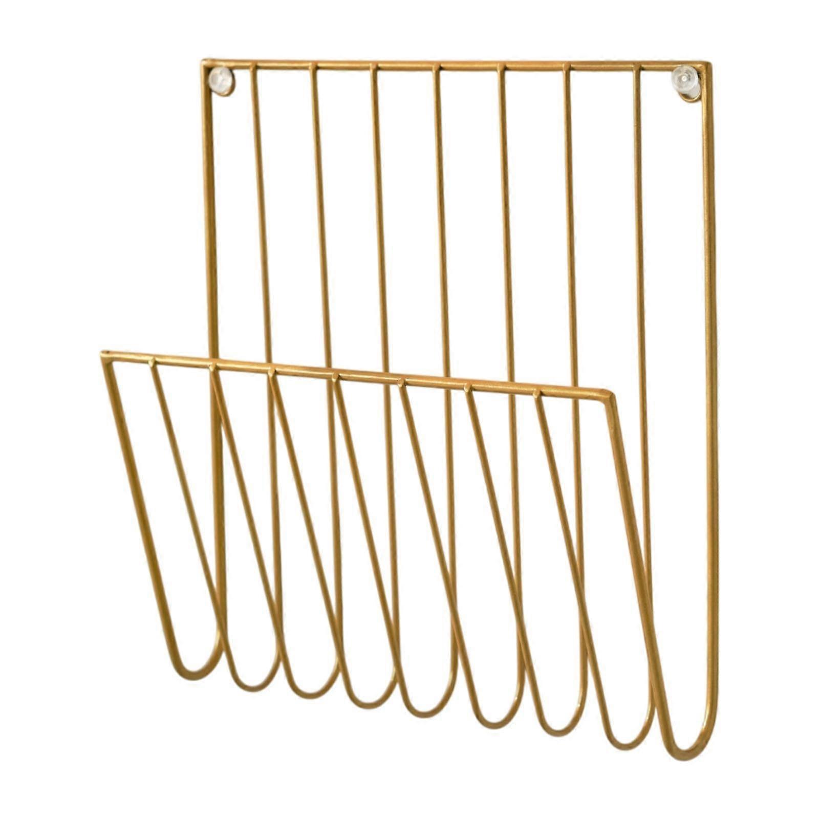 ウォールマウントファイルホルダーマガジンラックアイアン多用途装飾新聞ホルダー