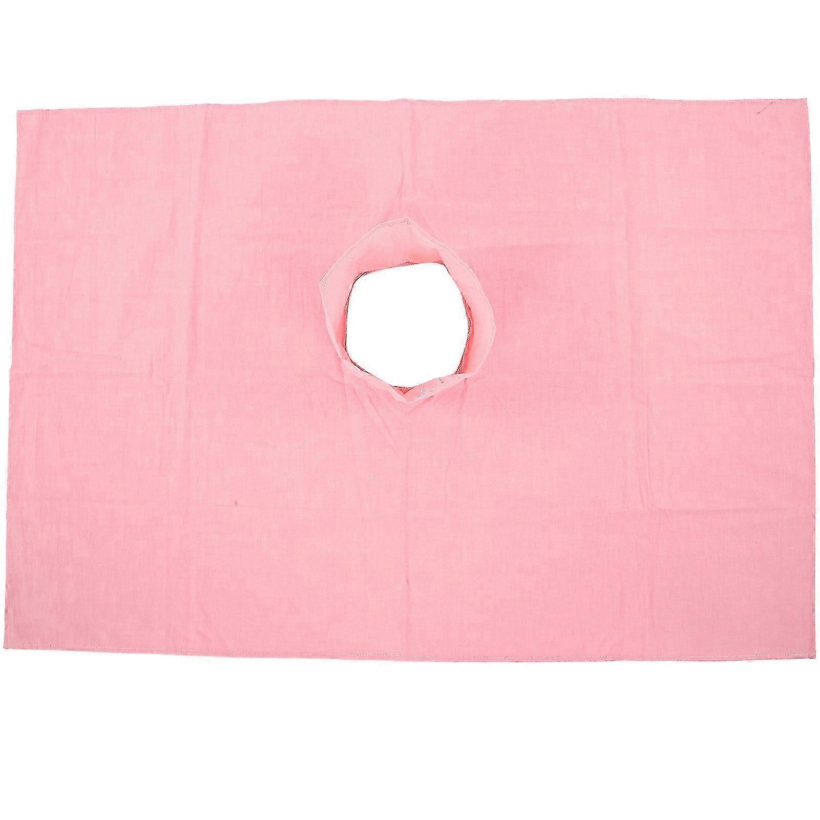 סלון יופי עיסוי סדין כותנה עיסוי כיסוי שולחן עם חור פנים (70 x 100 ס"מ)ורוד