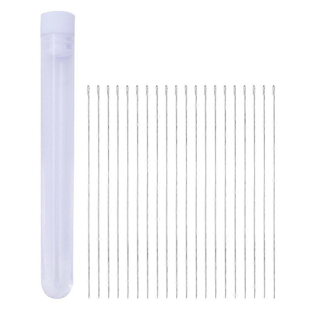 20Pcs 80mm Perlennadeln, Rocailles Nadeln Sticknadeln Lang Gerade