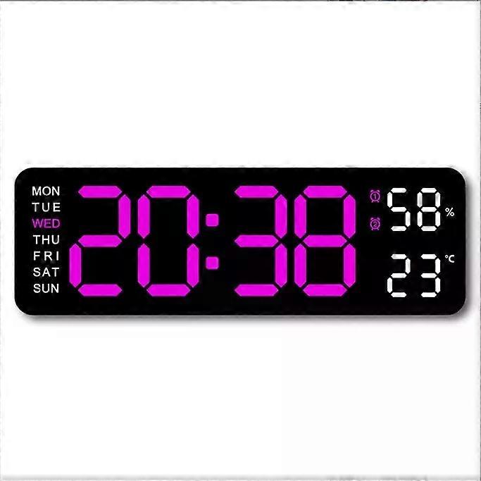 Digitale LED Grote Display Wall Bureau Wekker met Kalender Temperatuur Datum