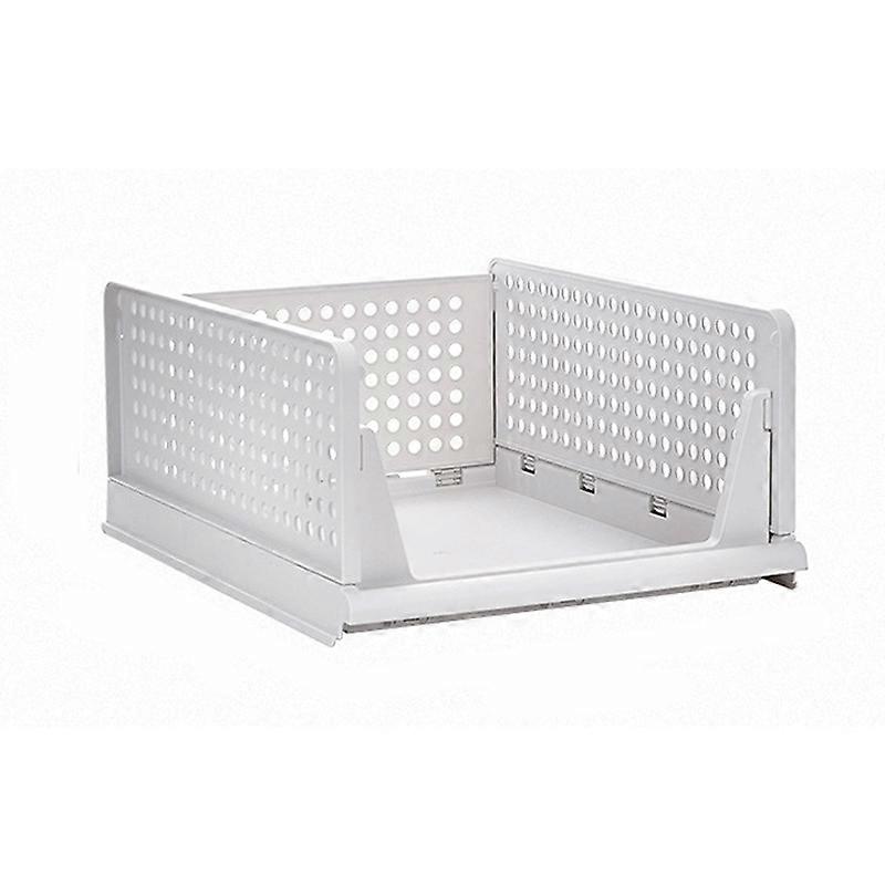 Wardrobe Foldable Storage Basket Layered Divider Drawer Rack Stackable Clothes Organizing Basket