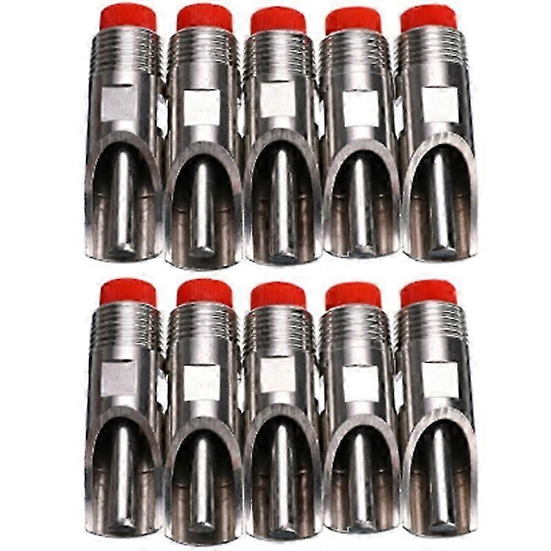 10 rustfritt stål gris automatisk brystvorte vanndispenser, automatisk vanndyse, drikkenippel