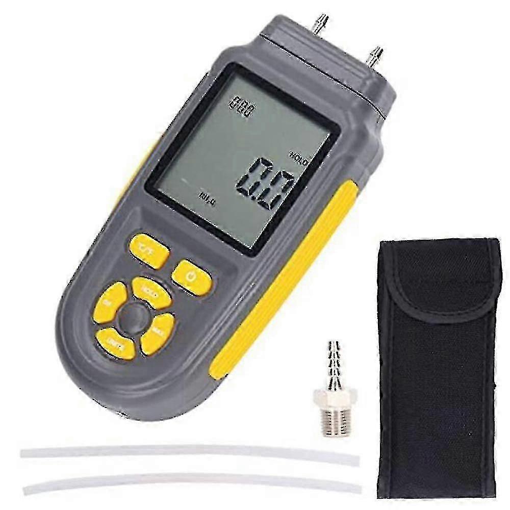 Digitales Manometer Weitbereichs-Differenzdruckmessgerät Handheld-Manometer Dual-Port-Manomete