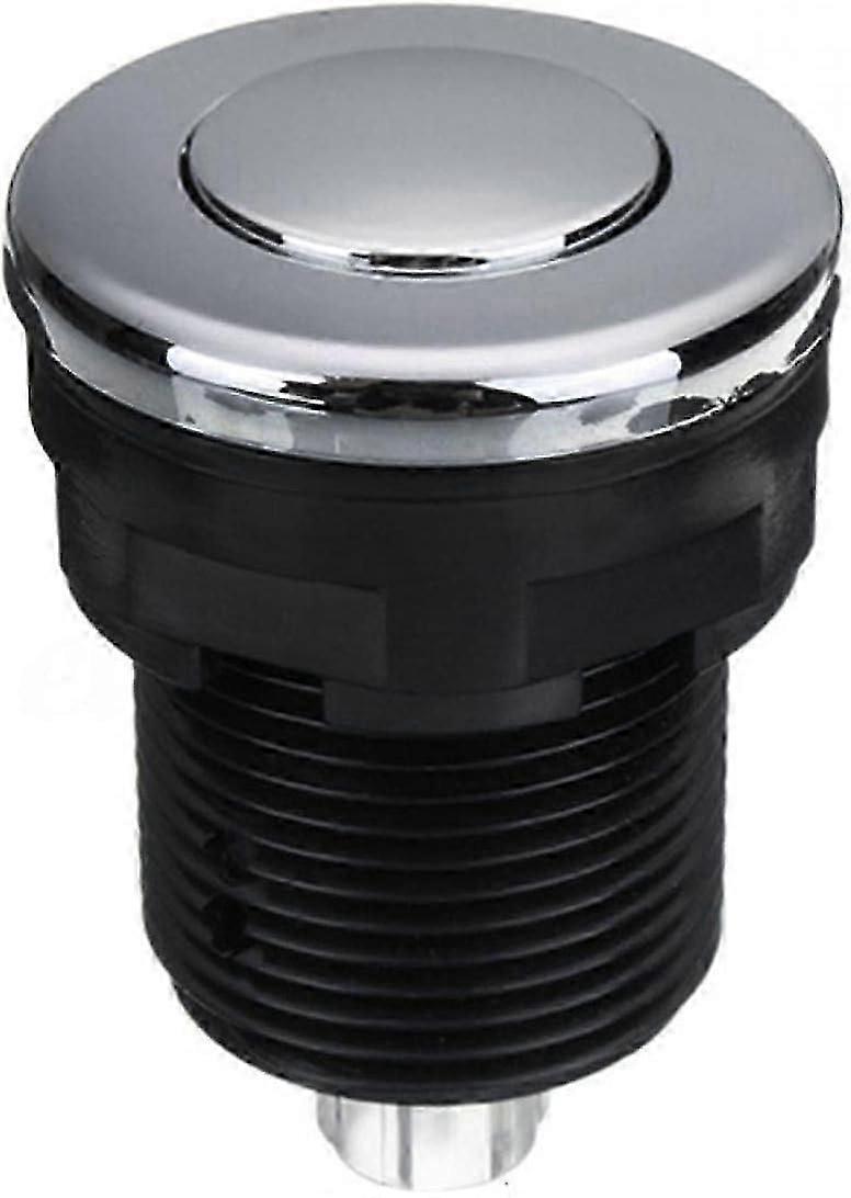 Waterproof Air Switch Push Button for Bathtub Spa Massage Bath Waste Disposal (Black, Size: 34mm)