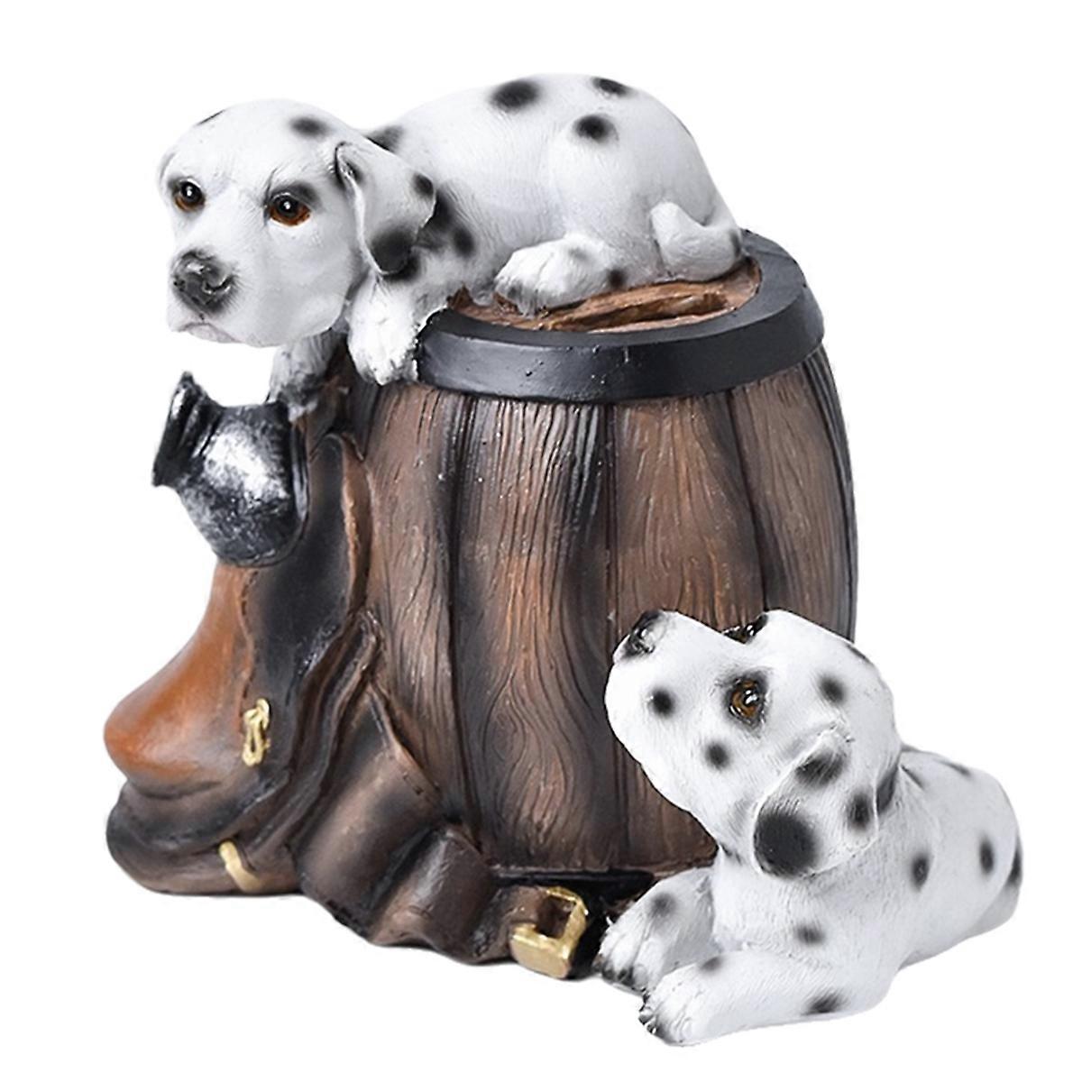 Piggy Bank Resin Dog Statue Figurine Coin Jar Toy A