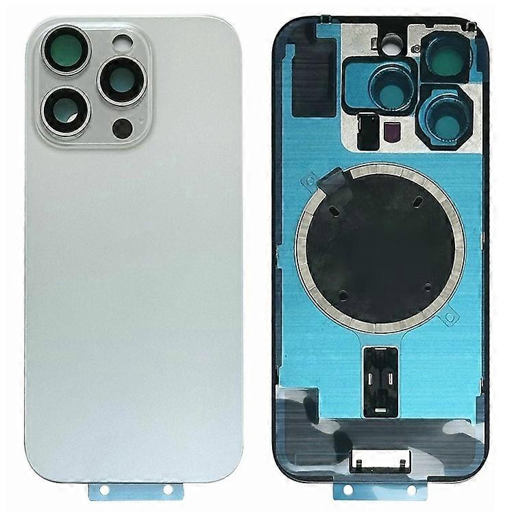 Compatible For iPhone 16 Pro Battery Housing with Bracket + Camera Lens Cover + Magnetic Ring Replacement Part