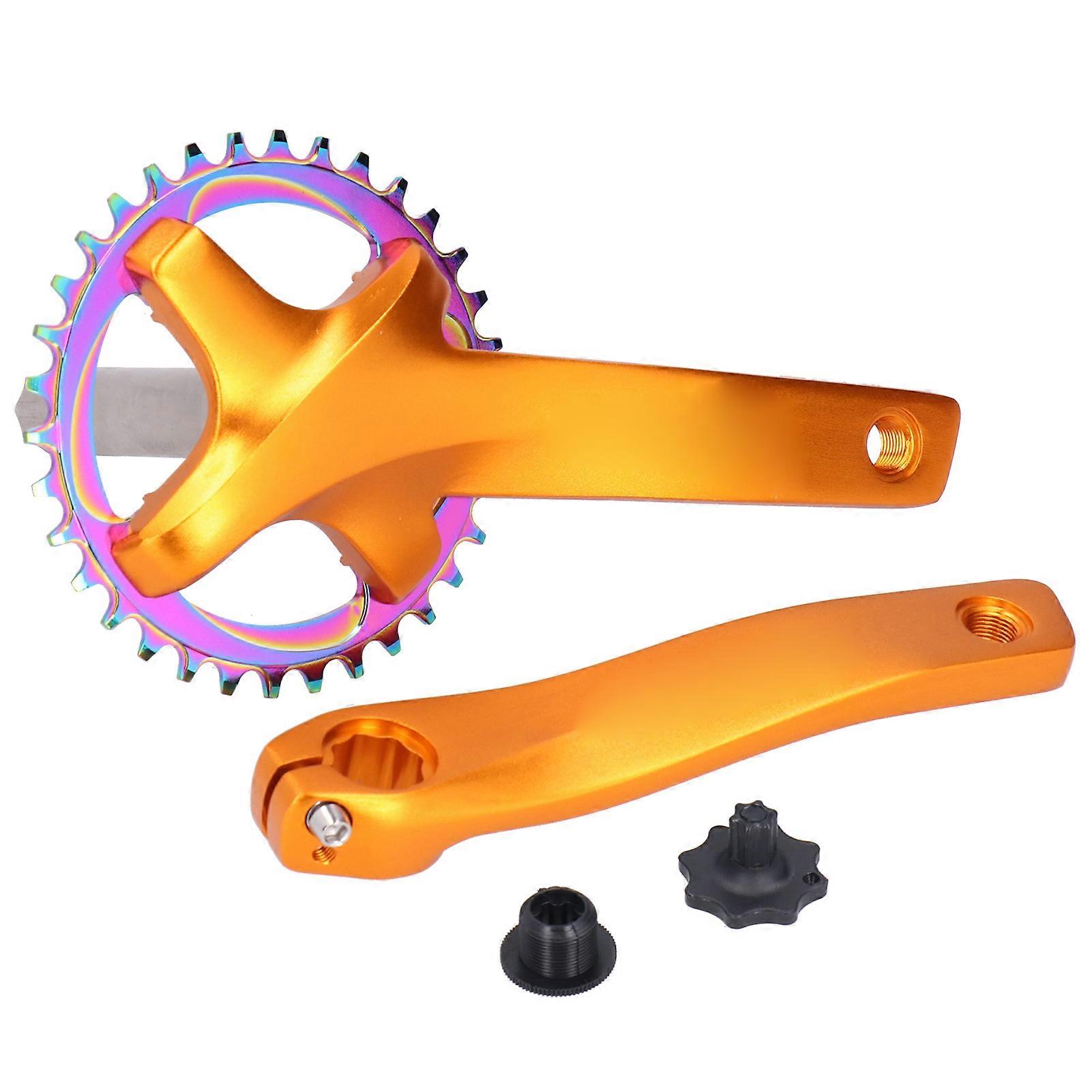 Mountain Bike Refit Left Right Crank without Bottom Bracket 34T Single Speed Crankset