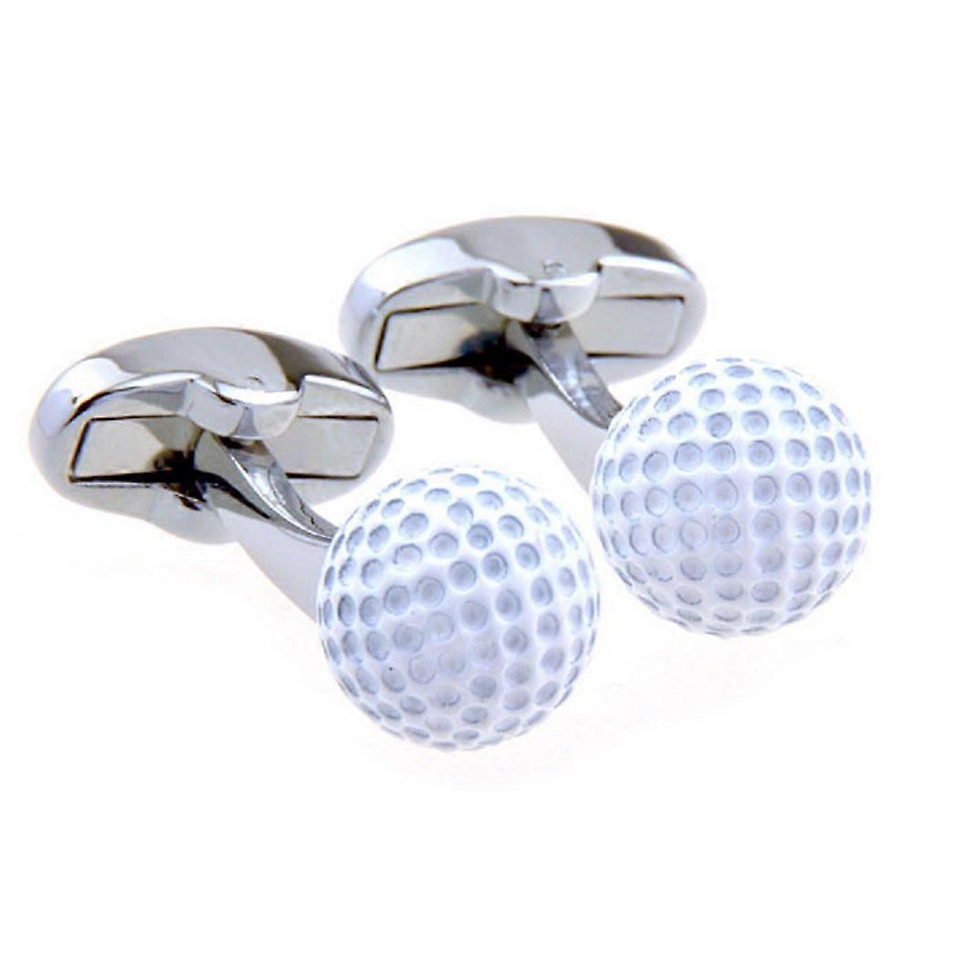 White Cufflinks for Gift Presentation and Polishing, Classic Design, Durable Material, Ideal for Formal Occasions