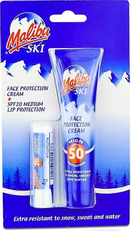 Malibu Ski Protective Cream + SPF50 lipstick