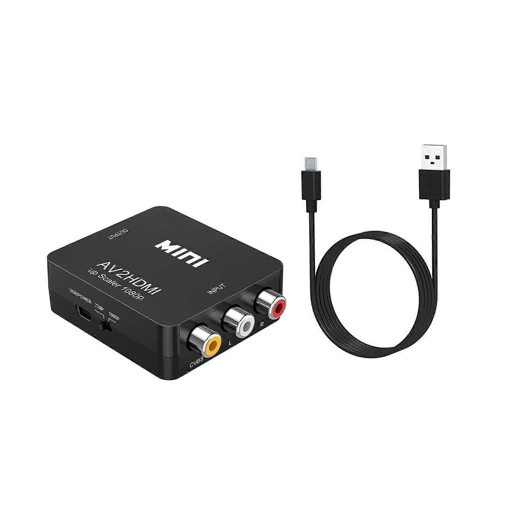 to ,AV to Converter,1080P Mini CVBS Video Audio Converter Adapter PAL/NTSC for TV/PC/ / STB/