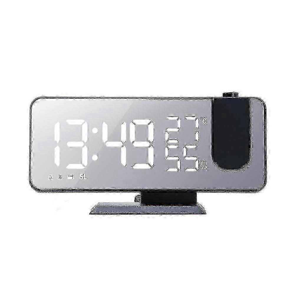 Radio Led Digital Smart Alarm Clock Watch Table Electronic Desktop Clocks Usb With 180 Projection