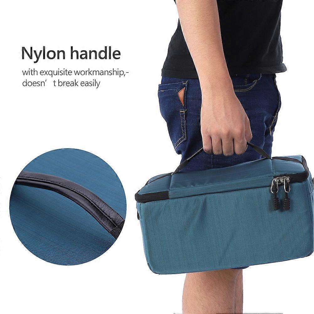 Fordable Blue Camera Bag 24x35x15cm Shockproof Waterproof Case