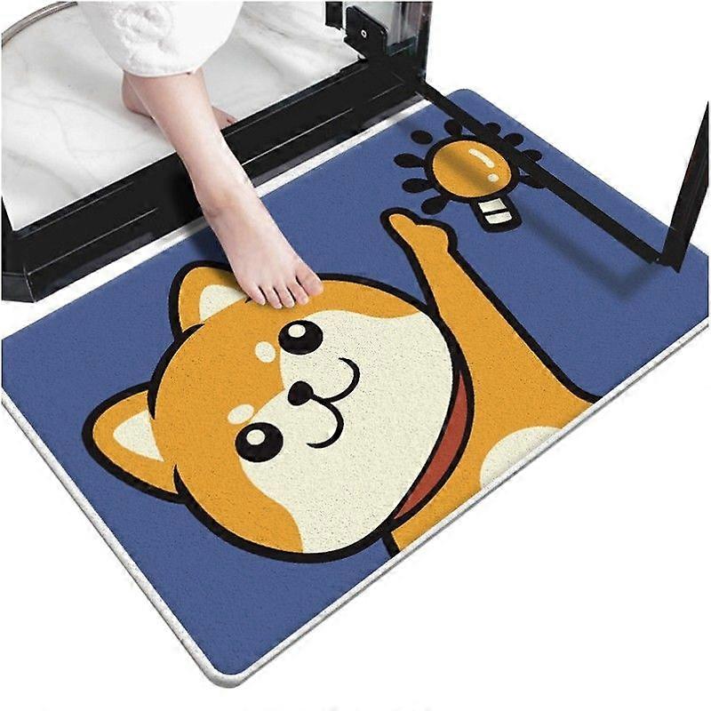 Kodin kylpyhuone wc-ovi lattiamatto vettä imevä nopeasti kuivuva liukumaton sarjakuva ovimatto sisäänkäyntiovi tahrankestävä matto