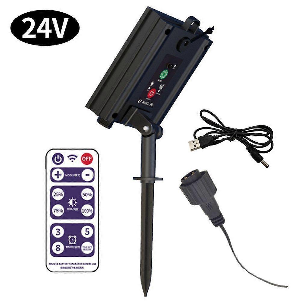 Solar Battery Box Kit with Light Panel and Remote Control for 3V/24V LED String Lights DIY LED Lighting Kit with Solar Panel and Remote Control