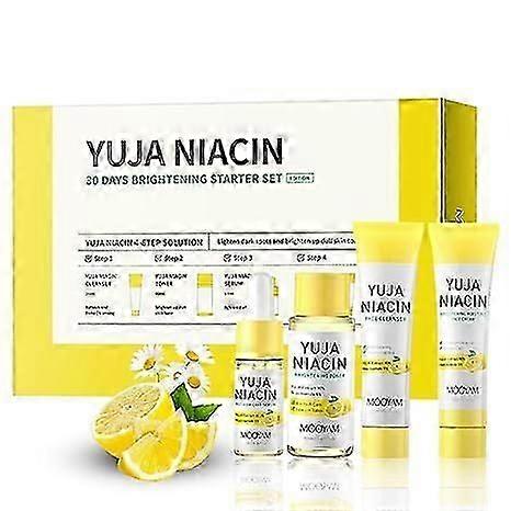 Kit de Cuidados com a Pele para Adolescentes - Yuzu Niacin Kit de Rotina de Cuidados com a Pele de 30 Dias para Mulheres, Kits de Cuidados com a Pele Presente de Beleza, Conjunto de Cuidados com a Pele, Kit Facial Completo para Mulheres/Meninas