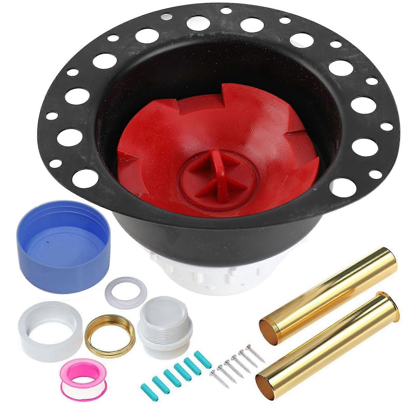 Bathtub Overflow Sink Hole Cover, Freestanding Bath Drain Cover Anti Backflow Bathtub Bath Plug Cover Installation Tub Drain Rough-in Kit for
