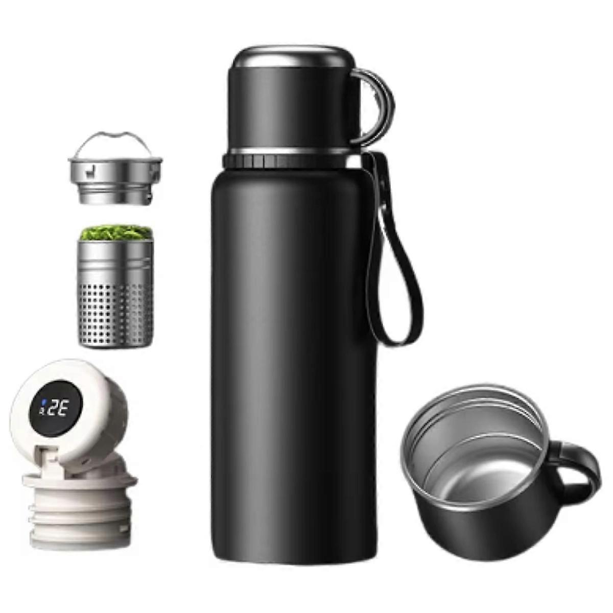 1000ml Insulated Mug Large Capacity, Frosted Tea Separation Stainless Steel Bottle,Insulated Bottle