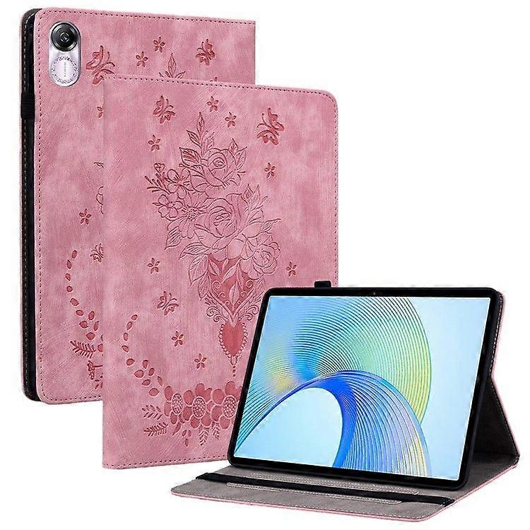 For Honor パッド X9 カバー バタフライ ローズ インプリント PU レザー タブレット ケース
