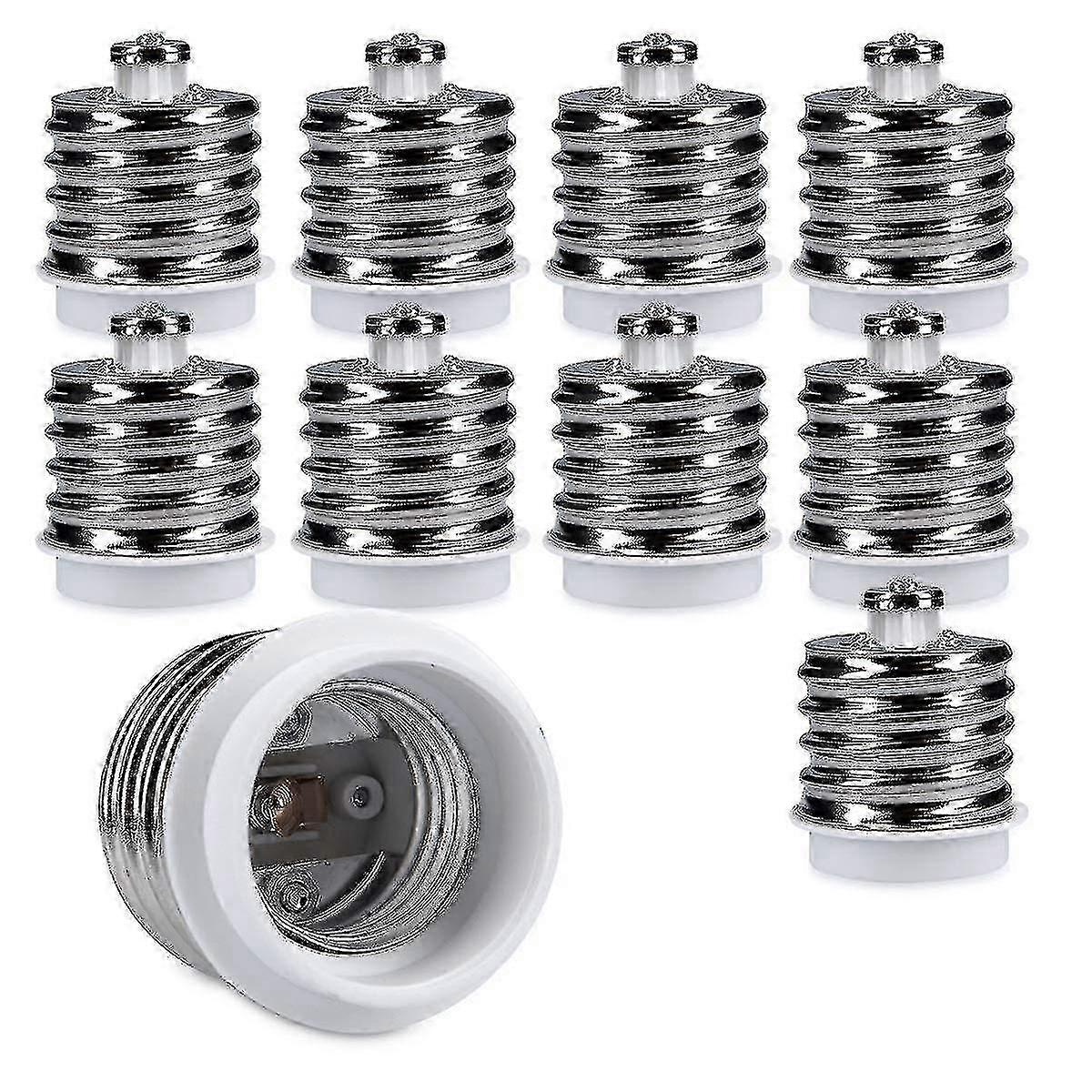 10-Piece Socket Adapter - E40 to E27 Socket Conversion - Adapter for Halogen and LED Lamp Holders