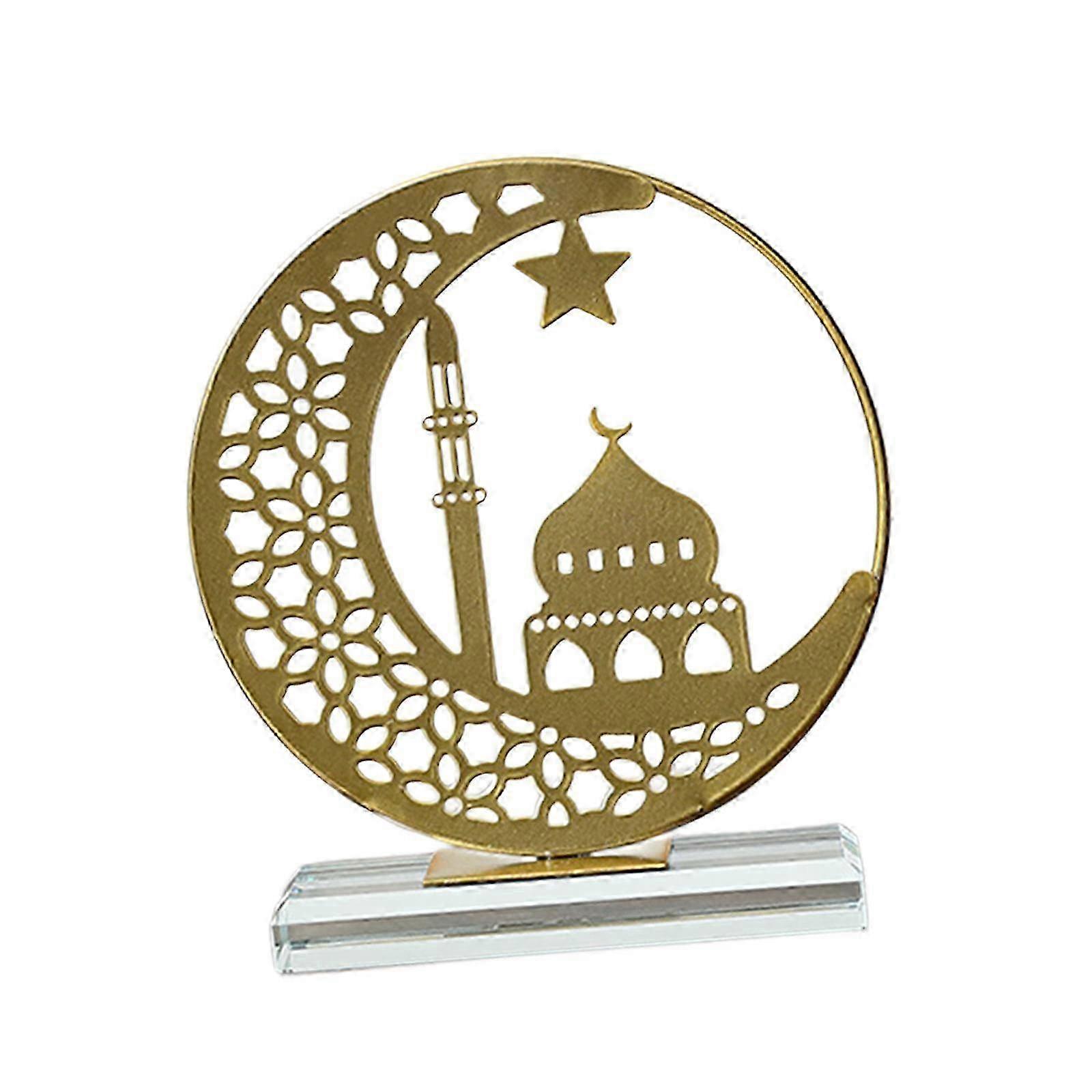 Ramadan Eid Castle Table Sign Decor, 2D Tabletop Centerpiece for Home Decoration