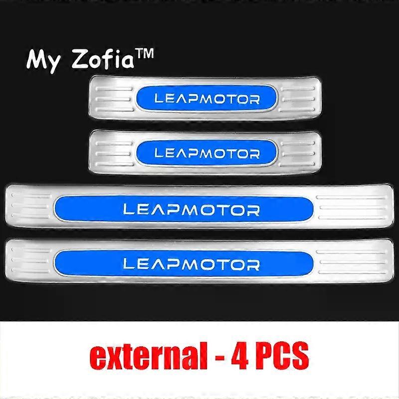 compatible for Leapmotor T03 2024 2025 2026 Car Stainless steel Threshold Welcome sticker Door Sill Panel Scuff Plate Kick Step Trim Cover