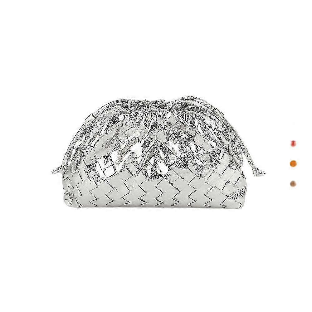 Pu υφαμένη τσάντα Satchel Cloud μίνι δερμάτινη τσάντα συμπλέκτη KB