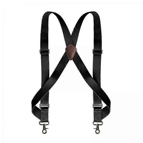 2x Mens Suspenders with 2 Snap Hooks Big And Tall Heavy Duty 3.5cm Width Elastic