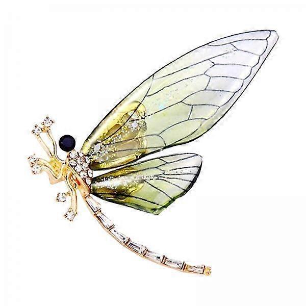 Shimmering Dragonfly Lapel Pin for Elegant Outfits