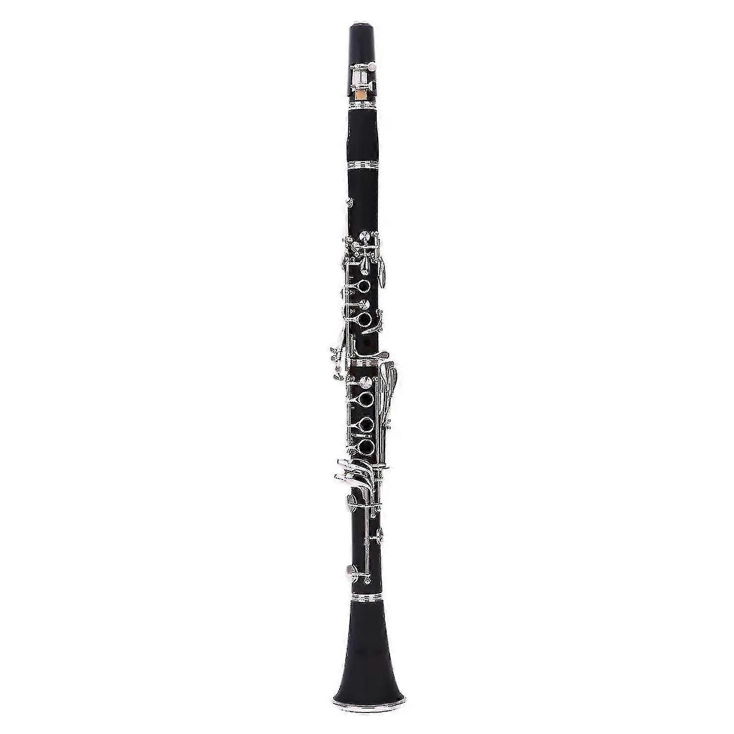 Clarinet Bakelite 17 Key B Flat Soprano Nickel Plating Exquisite With Cleaning Cloth Gloves 10 Reeds