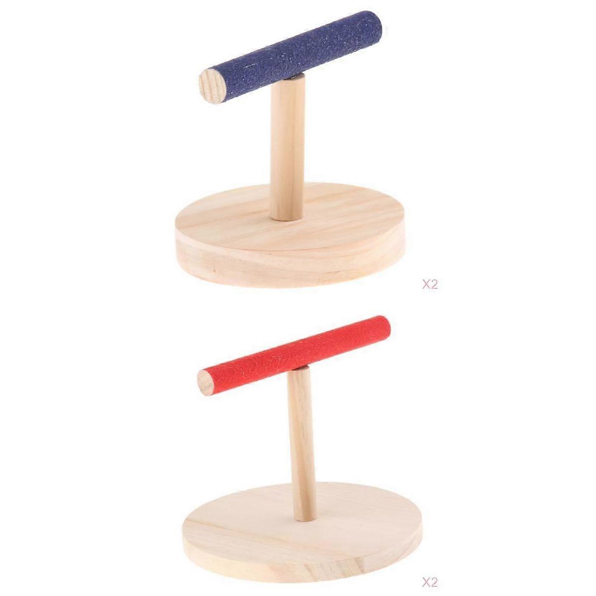 4 Desk Stand Training Stand Perch For Small Medium Large Birds Parrot