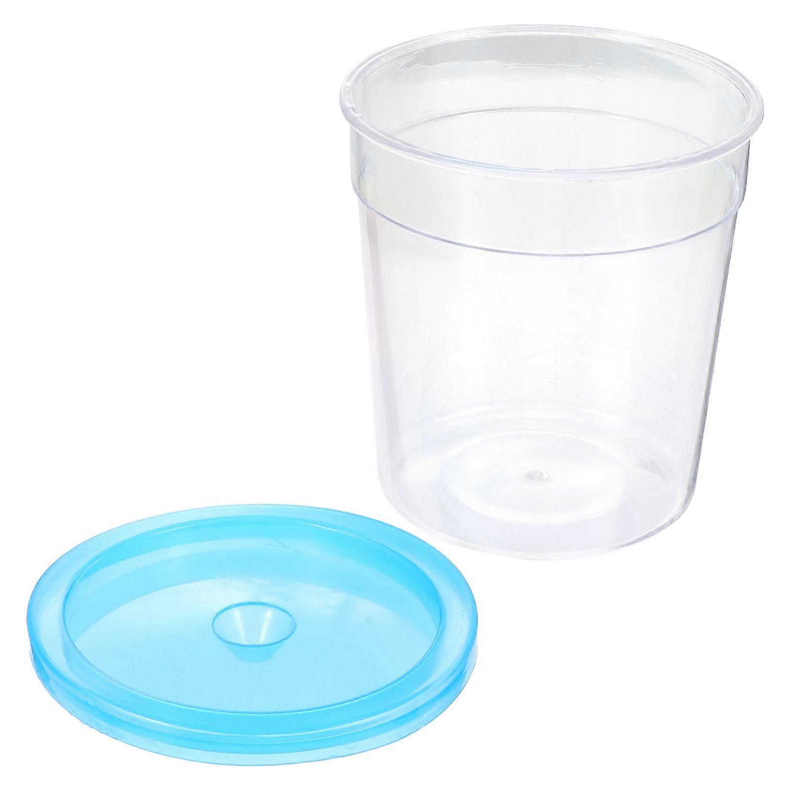 1pc Mini Turtle Tank Reptile Feeding Box Transparent Cup for Betta Fish and Jellyfish
