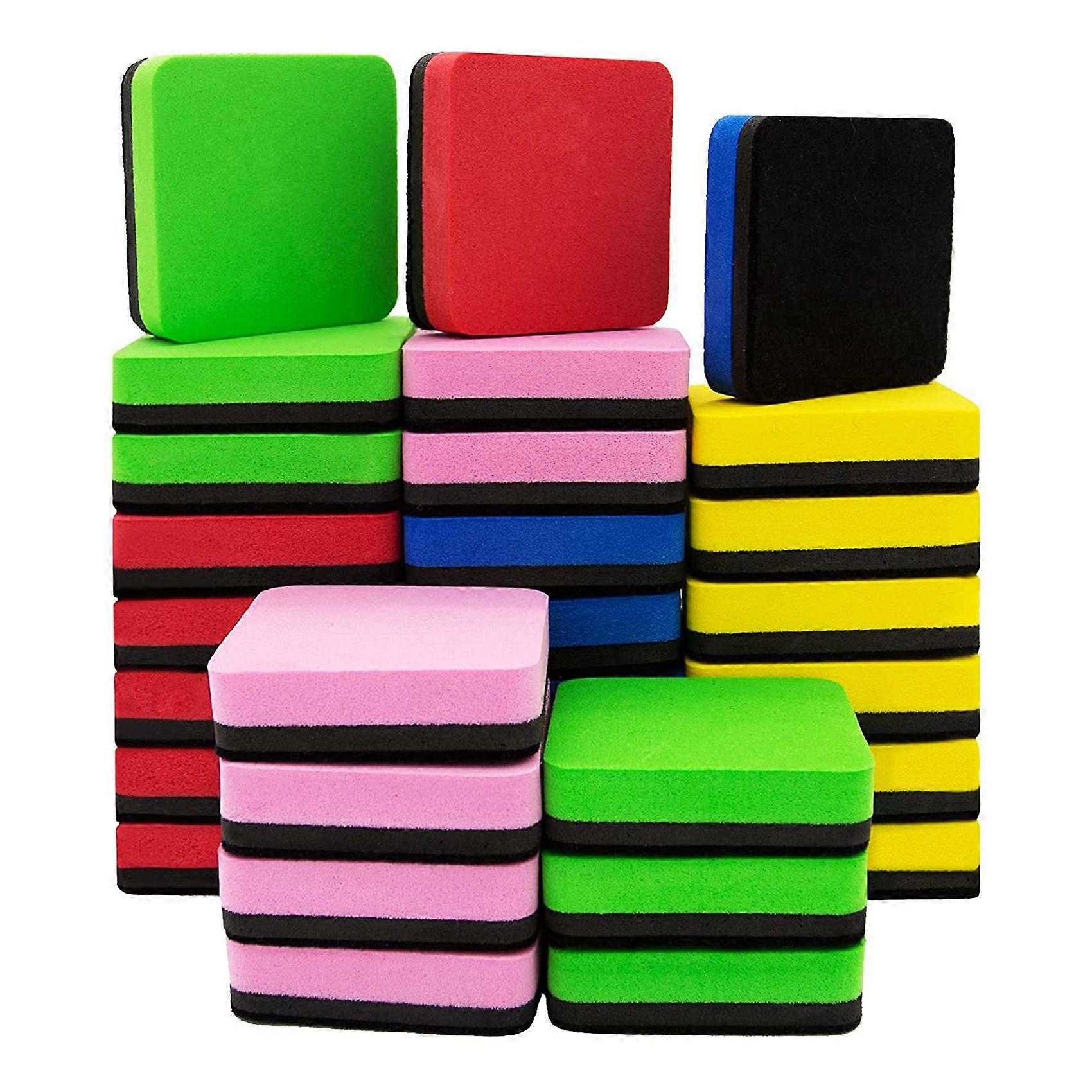 30 Pack Washable and Reusable Eraser for Cleaning Dry Erase Markers 5x5x2cm