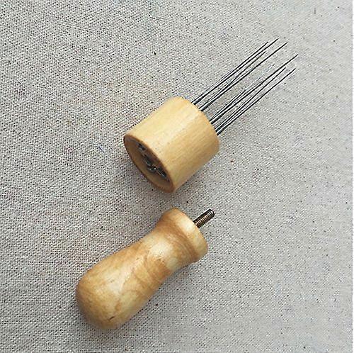 DIY Felt Stitch Punch Tool with Solid wood handle Felting more efficient (Felt Stitch Punch Tool with Solid wood handle)