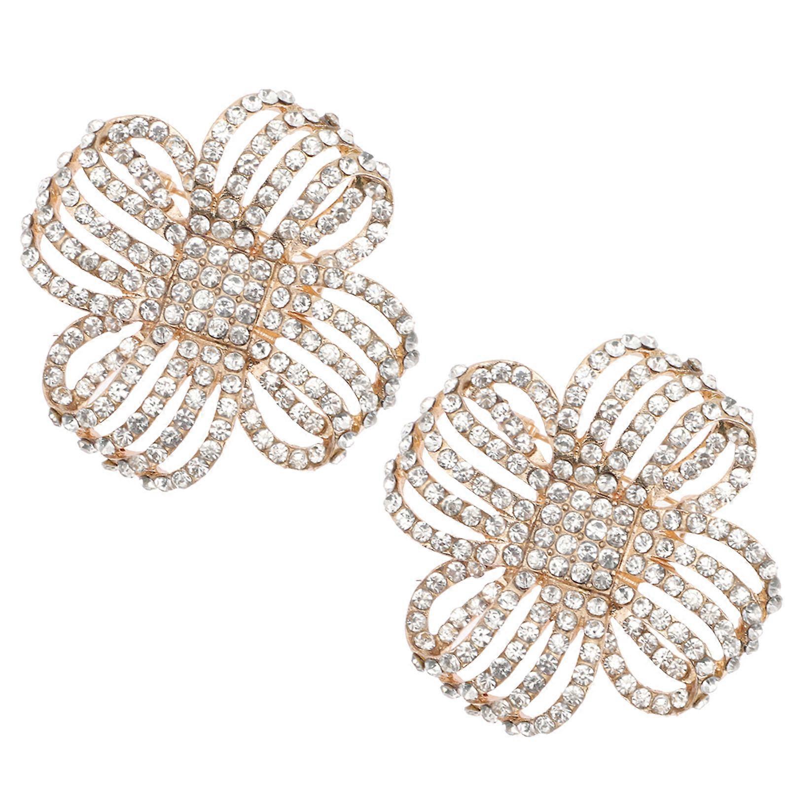 Shiny Rhinestone Clips, Decorative Shoe Accessories for Special Events, Premium Quality