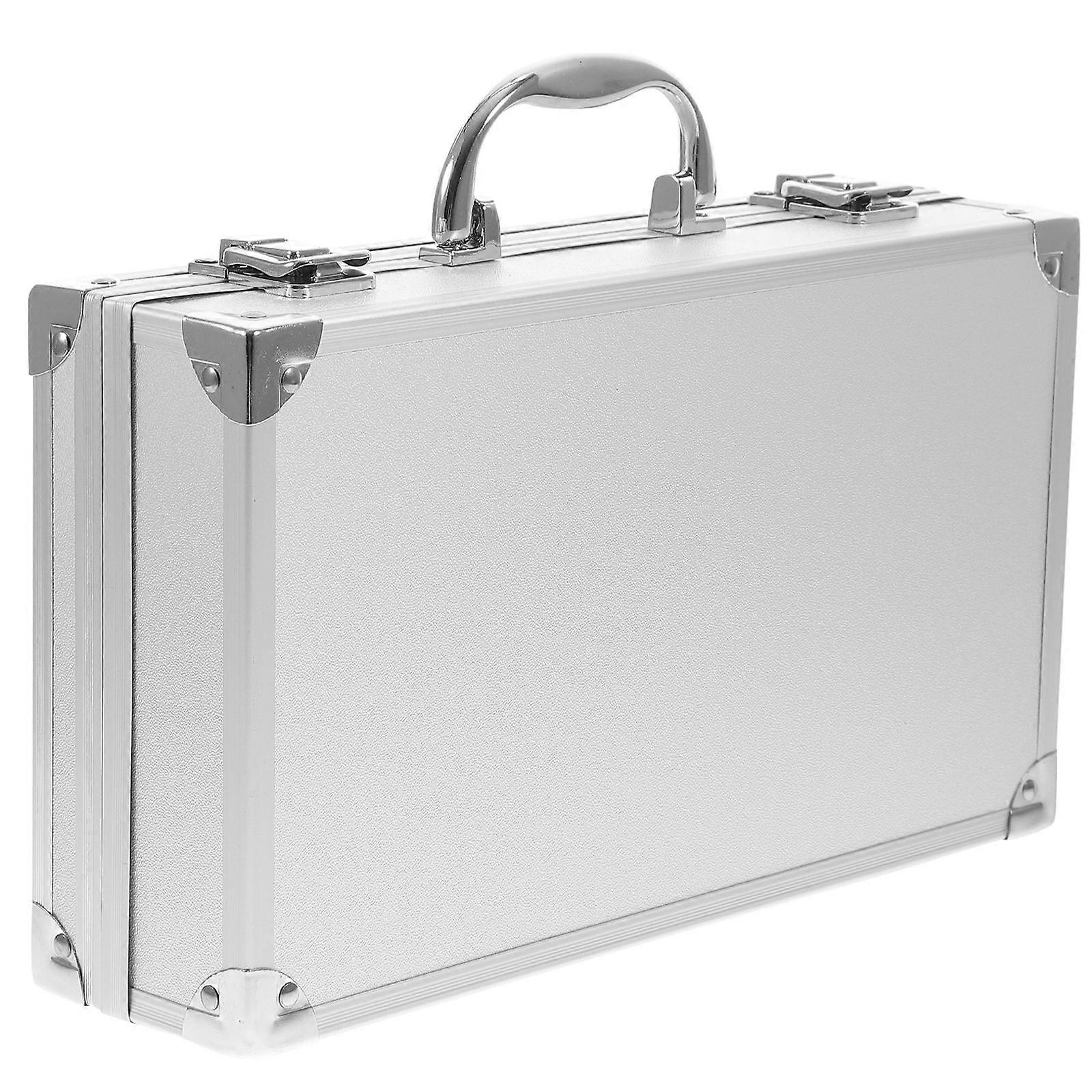 Portable Aluminum Alloy Tool Box, Multi Purpose Lightweight Storage Case for Home, Office and Travel Use