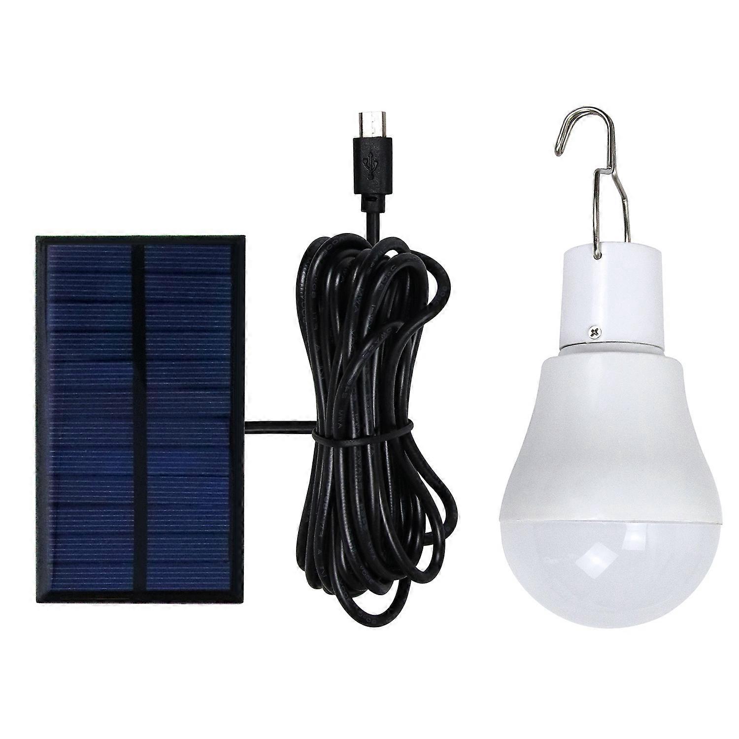 Portable Solar Light 15W Bulb LED Lamp USB Rechargeable Solar Light