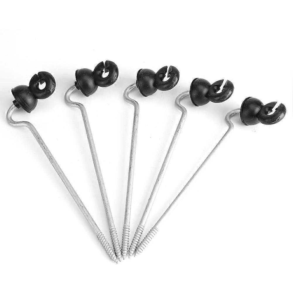 Pack of 50 Black Field Guardian Screw-In Ring Insulators for Wood Posts