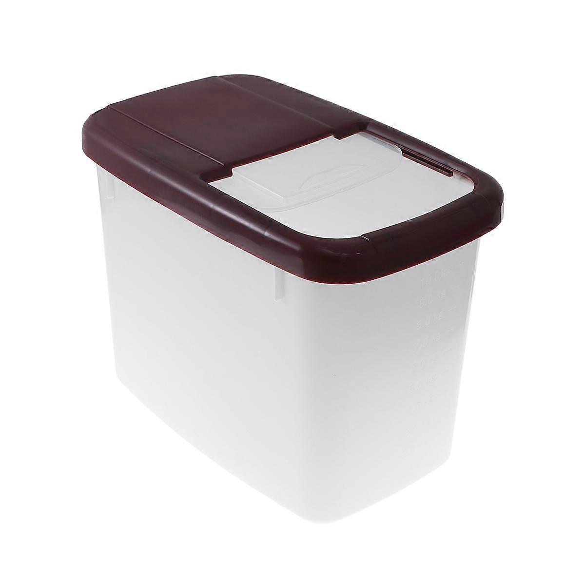 Cereals Storage Bucket Rectangular Shape Simple Design Grain Container Sealed Storage Dustproof 34 00X21 00X25 50CM 1Set