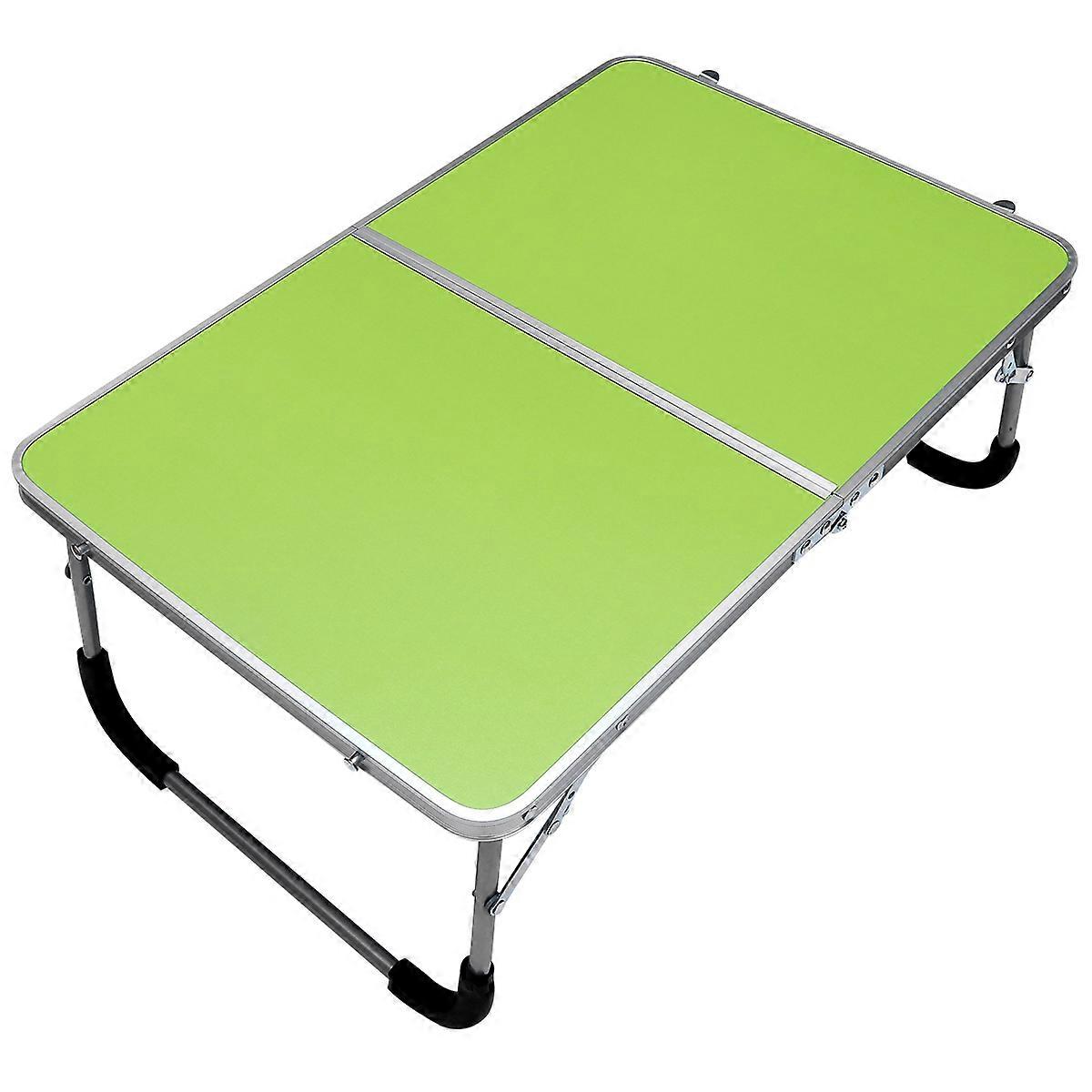 Portable Folding Table Easy to Clean Aluminium Alloy Table for Picnic Green 61X41CM 1Pcs