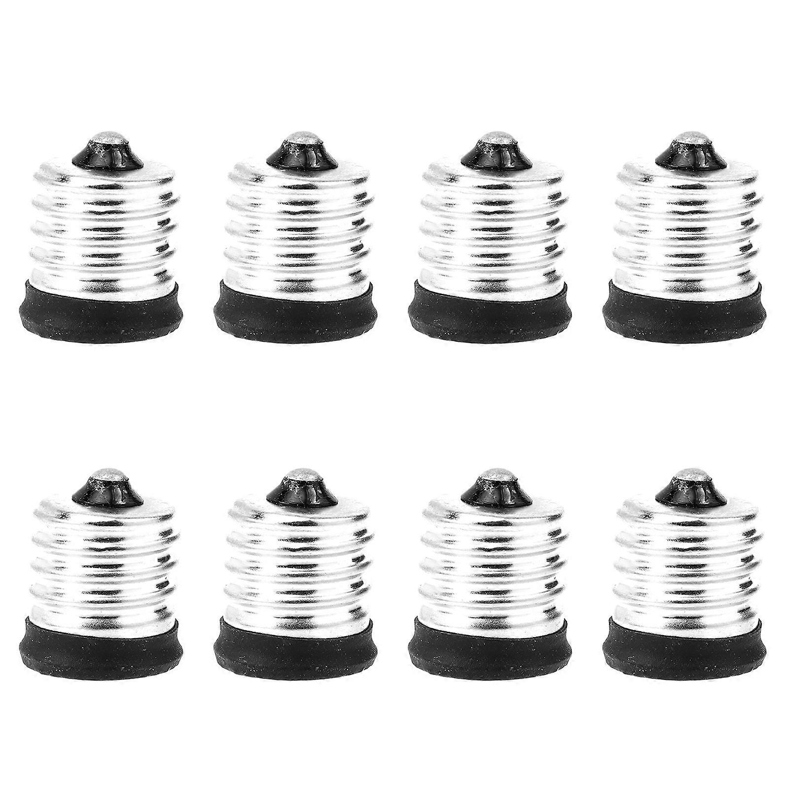 Lamp Base Socket Converter Light Bulb Socket Converters Homeowners Garage Silver 8Pcs
